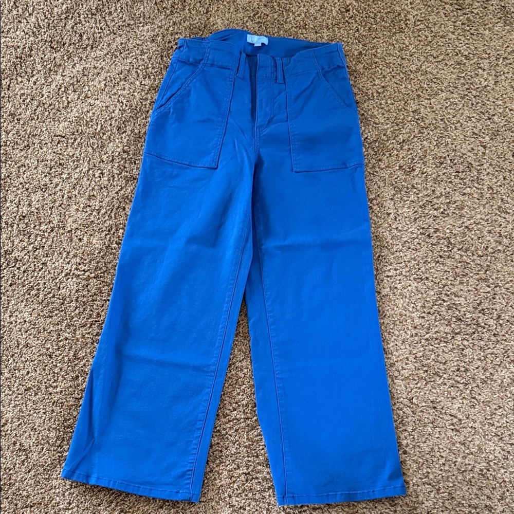 Draper James Cobalt Blue Wide-Leg Utility Pants